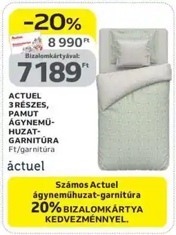 Auchan ACTUEL 3 részes pamut ágyneműhuzat-garnitúra ajánlat