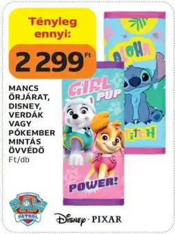 Auchan Mancs Őrjárat, Disney, Verdák vagy Pókember mintás övvédő ajánlat