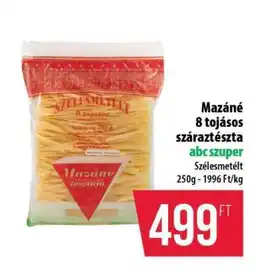 Coop Mazané 8 tojásos száraztészta ajánlat