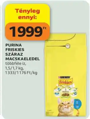 Auchan PURINA FRISKIES SZÁRAZ MACSKAELEDEL ajánlat