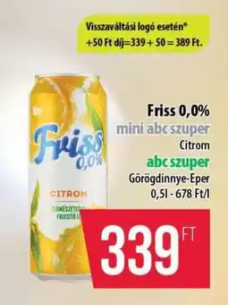 Coop Friss 0,0% mini abc szuper Citrom ajánlat