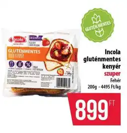 Coop Incola gluténmentes kenyér ajánlat