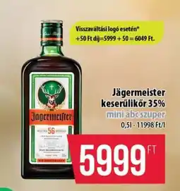 Coop Jägermeister keserűlikőr 35% ajánlat