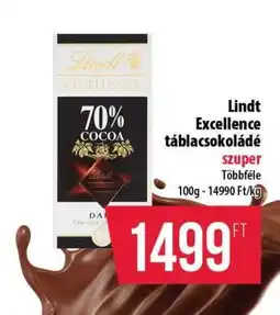 Coop Lindt Excellence táblacsokoládé ajánlat