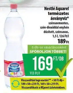Coop Nestlé Aquarel természetes ásványvíz ajánlat
