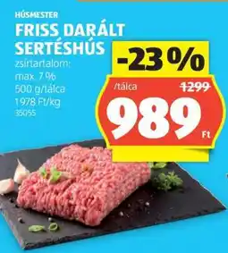 ALDI Friss, darált sertéshús ajánlat