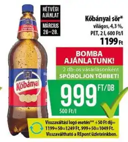 Coop Kőbányai Sör ajánlat
