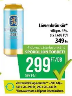 Coop Löwenbräu sör ajánlat