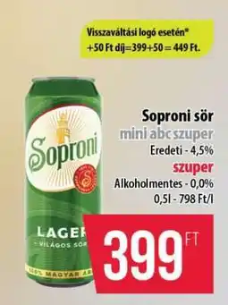 Coop Soproni sör ajánlat