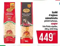 Coop Izsáki 4 tojásos száraztészta ajánlat