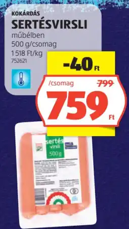 ALDI Kokárdás sertésvirsli ajánlat