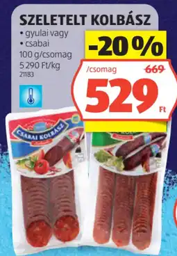 ALDI Szeletelt Kolbász ajánlat
