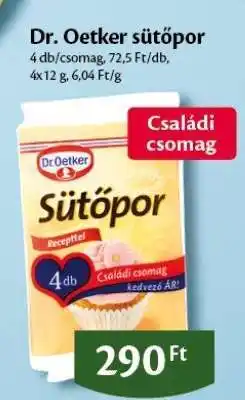 EcoFamily Dr. Oetker Sütőpor ajánlat