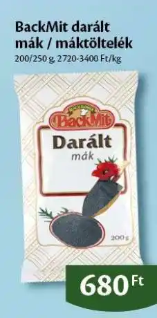 EcoFamily BackMit darált mák / máktöltelék ajánlat