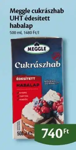 EcoFamily Meggle Cukrászhab UHT édesített habalap ajánlat
