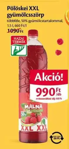 EcoFamily Pölöskei XXL gyümölcsszörp ajánlat