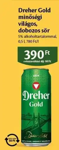 EcoFamily Dreher Gold minőségi világos dobozos sör ajánlat