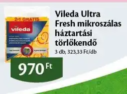 EcoFamily Vileda Ultra Fresh mikroszálas háztartási törlőkendő ajánlat