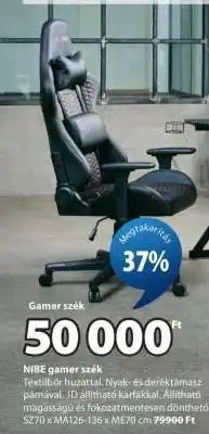 JYSK NIBE gamer szék ajánlat