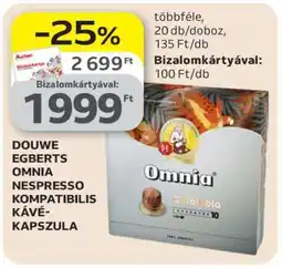 Auchan Douwe Egberts Omnia Nespresso Kompatibilis Kávékapszula ajánlat