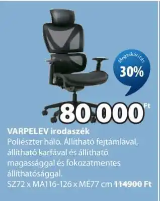 JYSK VARPELEV irodaszék ajánlat