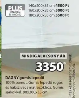 JYSK DAGNY gumis lepedő ajánlat