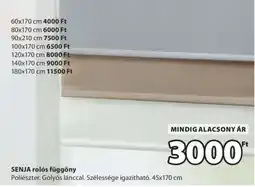 JYSK SENJA ROLÓS FÜGGÖNY ajánlat