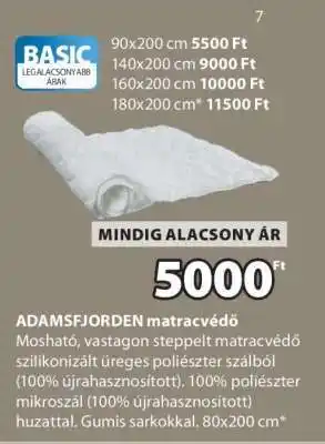 JYSK ADAMSFJORDEN matracvédő ajánlat