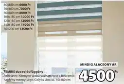 JYSK FEMRIS DUO ROLÓS FÜGGÖNY ajánlat