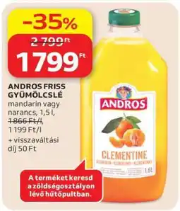 Auchan ANDROS FRISS GYÜMÖLCSLÉ ajánlat