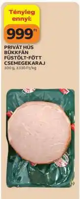 Auchan PRIVÁT HÚS BÜKKFÁN FÜSTÖLT-FŐTT CSEMEGEKARAJ ajánlat