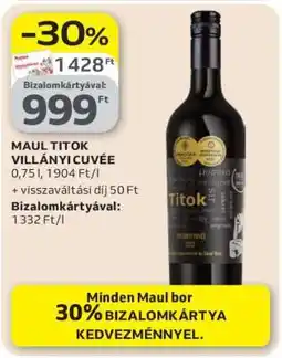 Auchan MAUL TITOK VILLÁNYI CUVÉE ajánlat