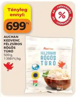 Auchan Auchan Kedvenc Félzsíros Rögös Túró ajánlat