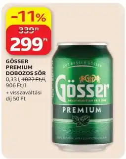 Auchan Gösser Premium Dobozos Sör ajánlat