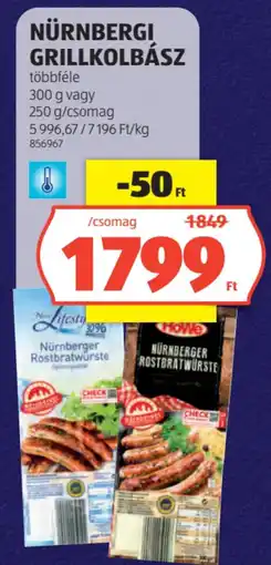 ALDI Nürnbergi grillkolbász ajánlat
