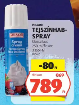 ALDI Milsani tejszínhab-spray ajánlat