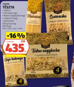 ALDI Császár tészta ajánlat