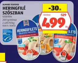 ALDI Almare Seafood Heringfilé szószban ajánlat