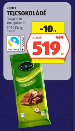 ALDI Riquet tejcsokoládé ajánlat