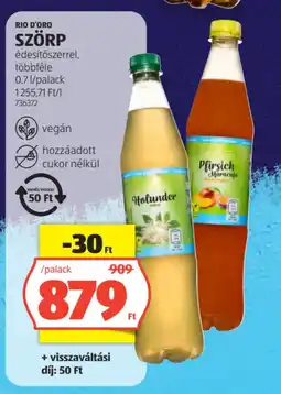 ALDI Rio d'Oro szörp ajánlat