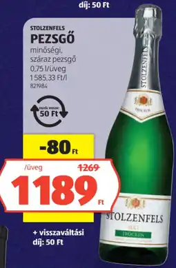 ALDI Stolzenfels pezsgő ajánlat