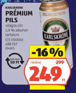 ALDI Karlskrone Prémium pils ajánlat