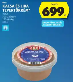 ALDI Orsi Kacsa és liba Tepertőkrém ajánlat