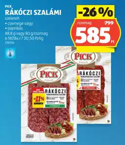 ALDI Pick Rákóczi szalámi ajánlat