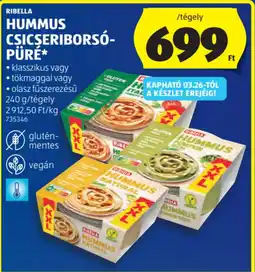 ALDI Ribella Hummus csicseriborsó- püré ajánlat