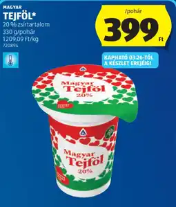 ALDI Magyar Tejföl ajánlat