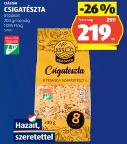 ALDI Császár Csigatészta ajánlat