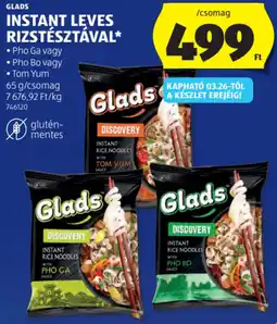 ALDI Glads Instant Leves rizstésztával ajánlat