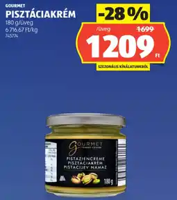 ALDI Gourmet pisztáciakrém ajánlat