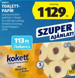 ALDI Kokett toalettpapír ajánlat